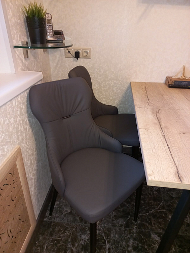 Стул на металлокаркасе Neli gray / black фото покупателя 9